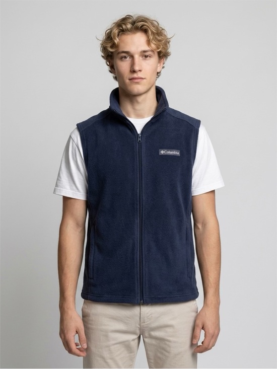 Columbia Other - Columbia Navy Fleece Vest - Full Zip Men's Layering